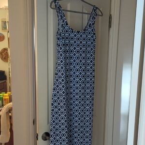 Tommy Bahama Navy and White Maxi Dress